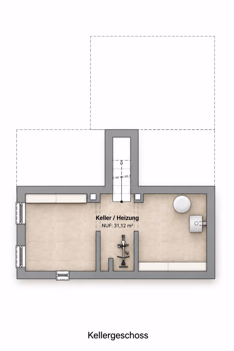 2D-Grundriss Kellergeschoss